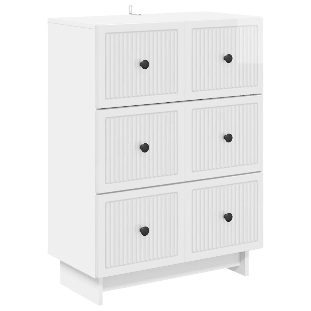 Mobile con Cassetti Bianco Lucido 66 x 34,5 x 90 cm