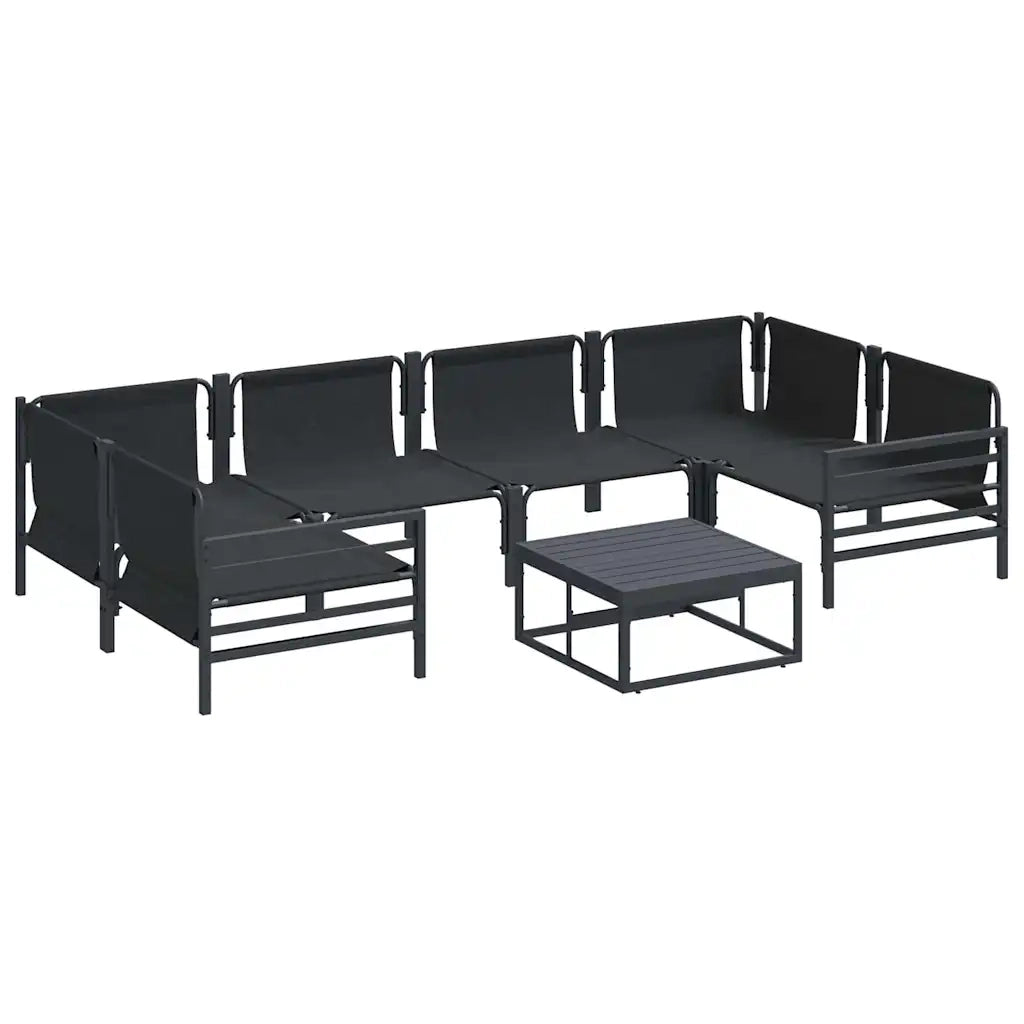 vidaXL Set Divano da Giardino 7 pcs Antracite Acciaio