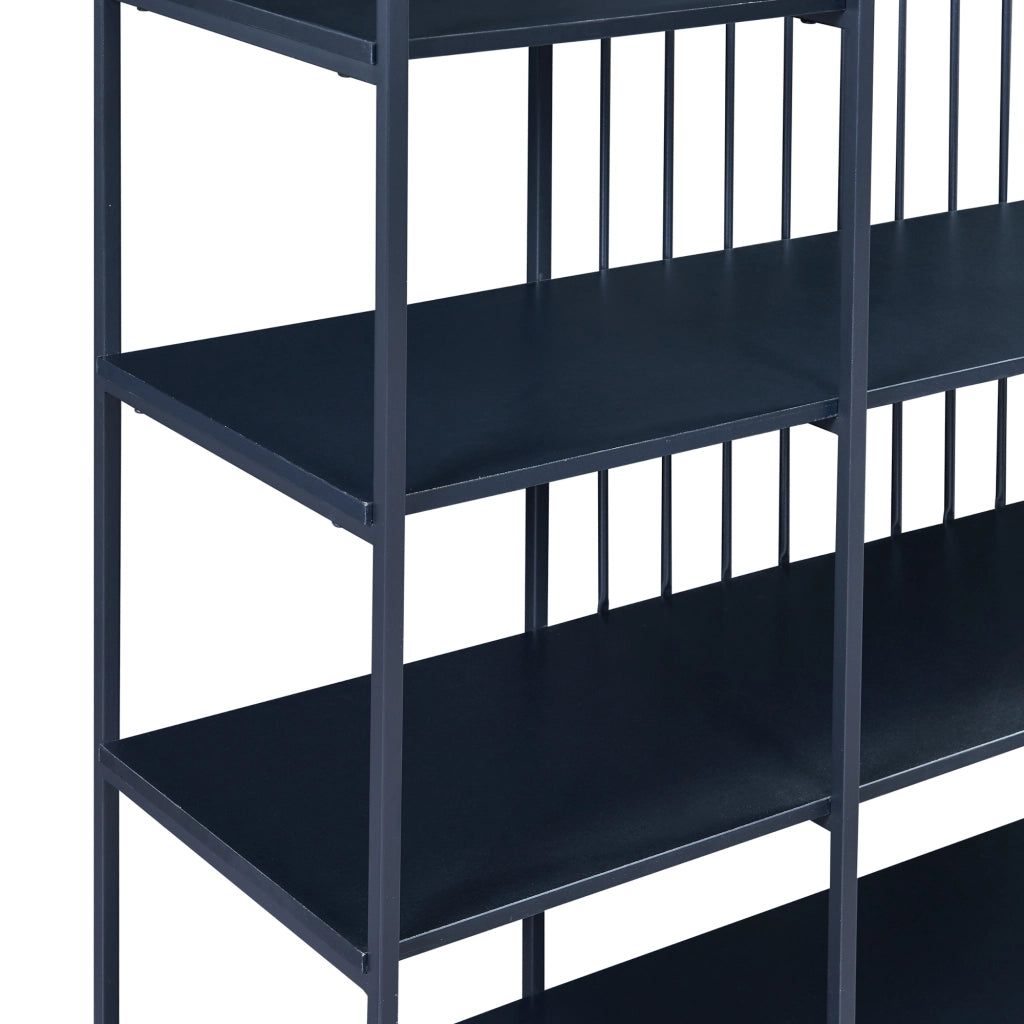 Scaffale da Terra Rælingen Libreria con Ripiani Aperti 180x120x33 cm Nero [en.casa]