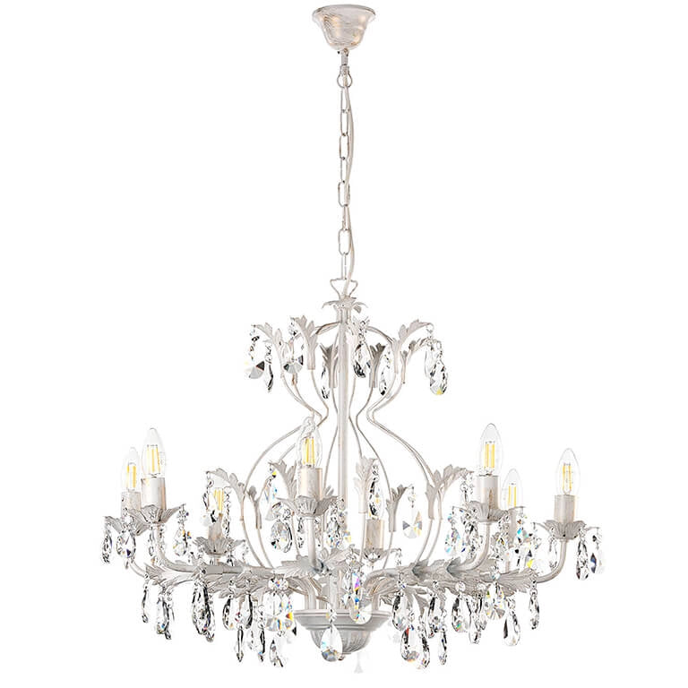 Lampadario 8 luci Teresa avorio