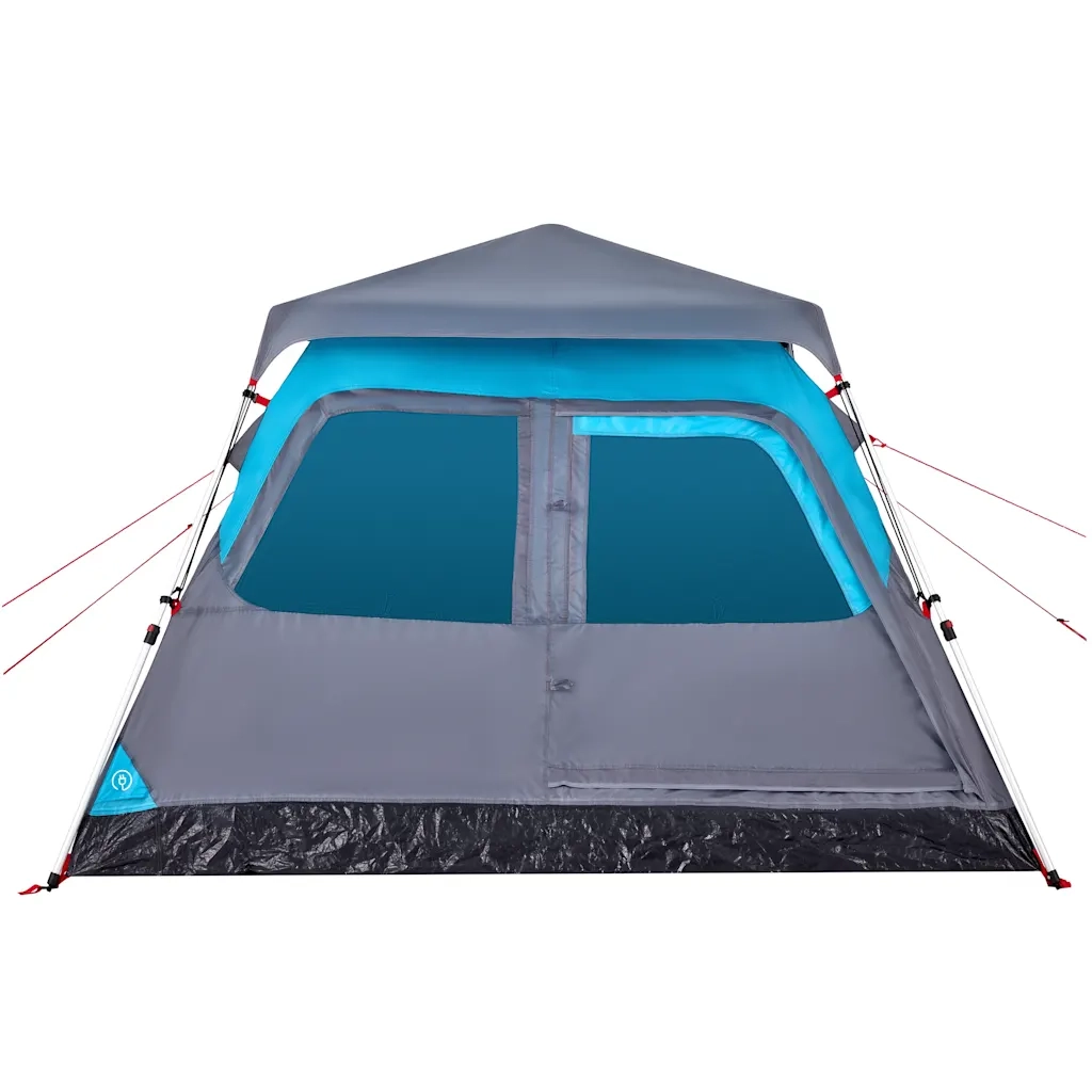 Tenda a Cupola da Campeggio 4 Persone-Tenda per Escursionismo Blu a Rilascio Rapido 918922