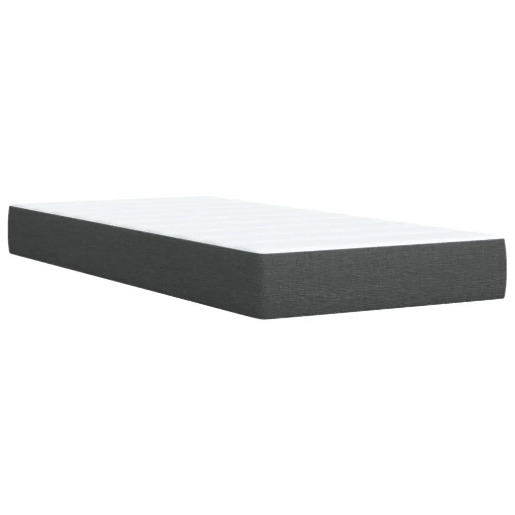 Giroletto a Molle con Materasso Grigio Scuro 90x200 cm Tessuto 3289245
