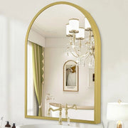 Specchio a curva 40 x 30 cm in lega di alluminio, adatto per tavolo da bagno, soggiorno, camera da letto, ingresso.