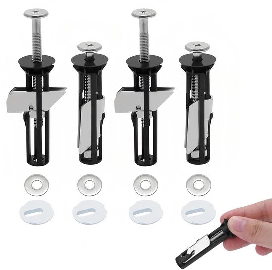 Set di viti per sedile WC 4 pezzi Viti per sedile WC Set di viti per sedile WC Montaggio sedile WC Viti per sedile WC Impianto di fissaggio sedile WC Viti per sedile WC Set di viti universale per montaggio sedile WC