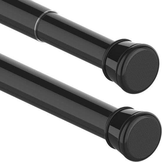 Tangola per tende - senza forare - 1 pezzo - nero - 73-145 cm
