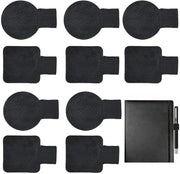 Decine di penne in astuccio, astuccio in pelle adesiva, clip per penne in gomma elastica, astuccio quadrato adesivo, accessori per stilo, astuccio rotondo