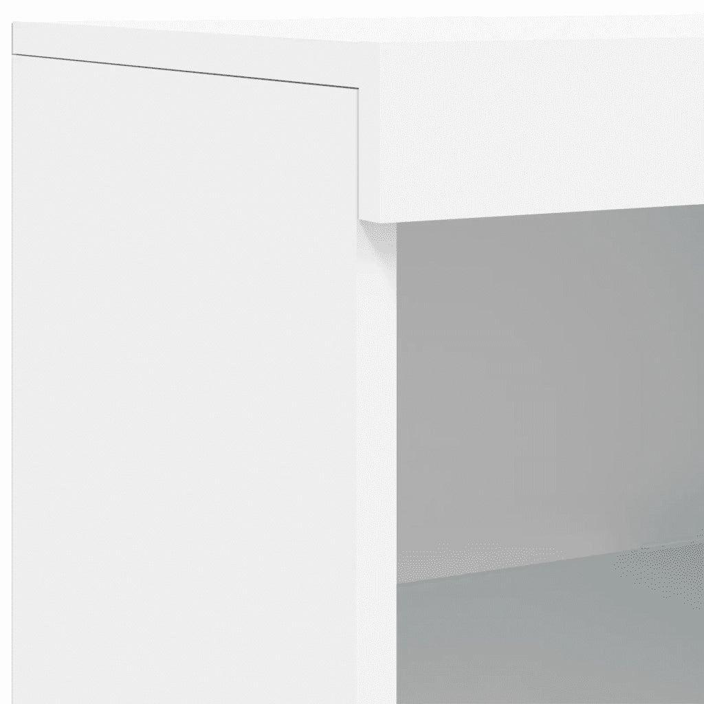 Credenza con Luci LED-Buffet-Armadio da cucina Bianca 41x37x100 cm 727278