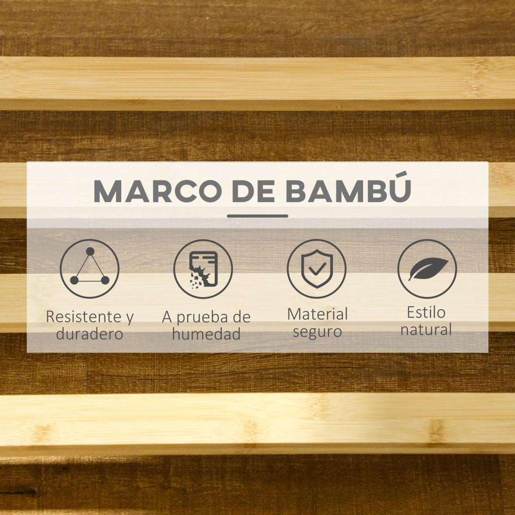 Appendiabiti Multifunzione con Ruote e Ripiano ¨C Zephmum ¨C Legno di Bamb¨´ Naturale 100x37x191 cm