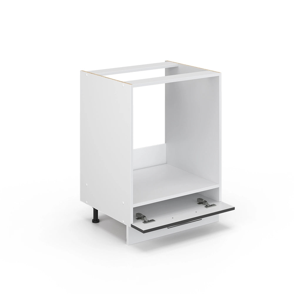 Mobile per forno da incasso Fame-Line Antracite lucido/Bianco 60 cm, PL Marmo Vicco