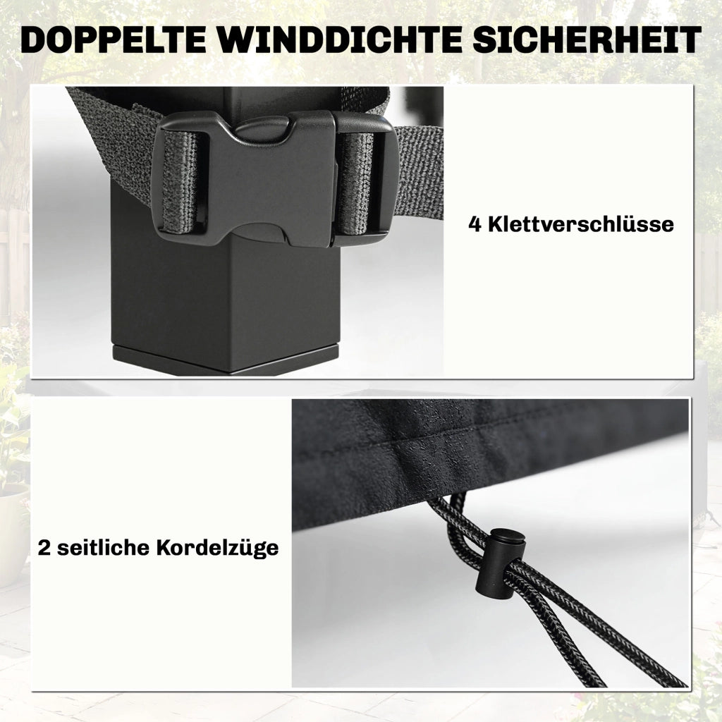 Copertura per Mobili da Giardino ¨C zephmum ¨C 125x125x74 cm Nero