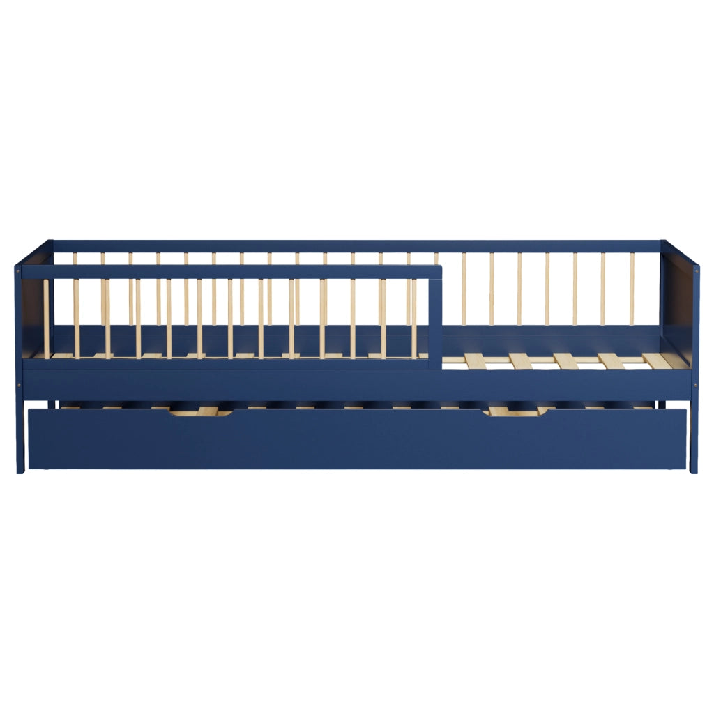 Letto a scomparsa per bambino 190x90cm blu scuro ADAM