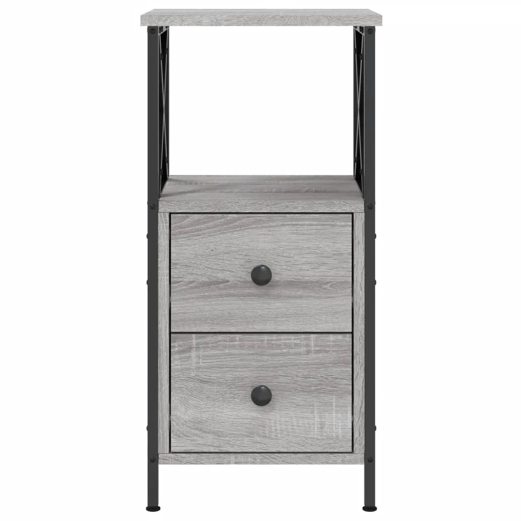 Comodino | Armadio da Notte | Mobiletto da notte Grigio Sonoma 34x35,5x70 cm in Legno Multistrato