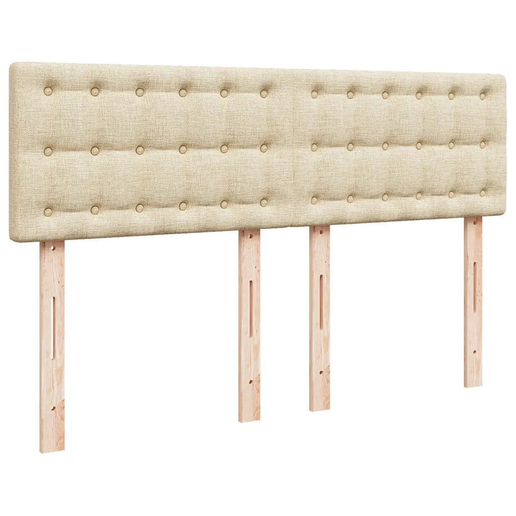 Giroletto a Molle con Materasso Crema 140x19 cm in Tessuto