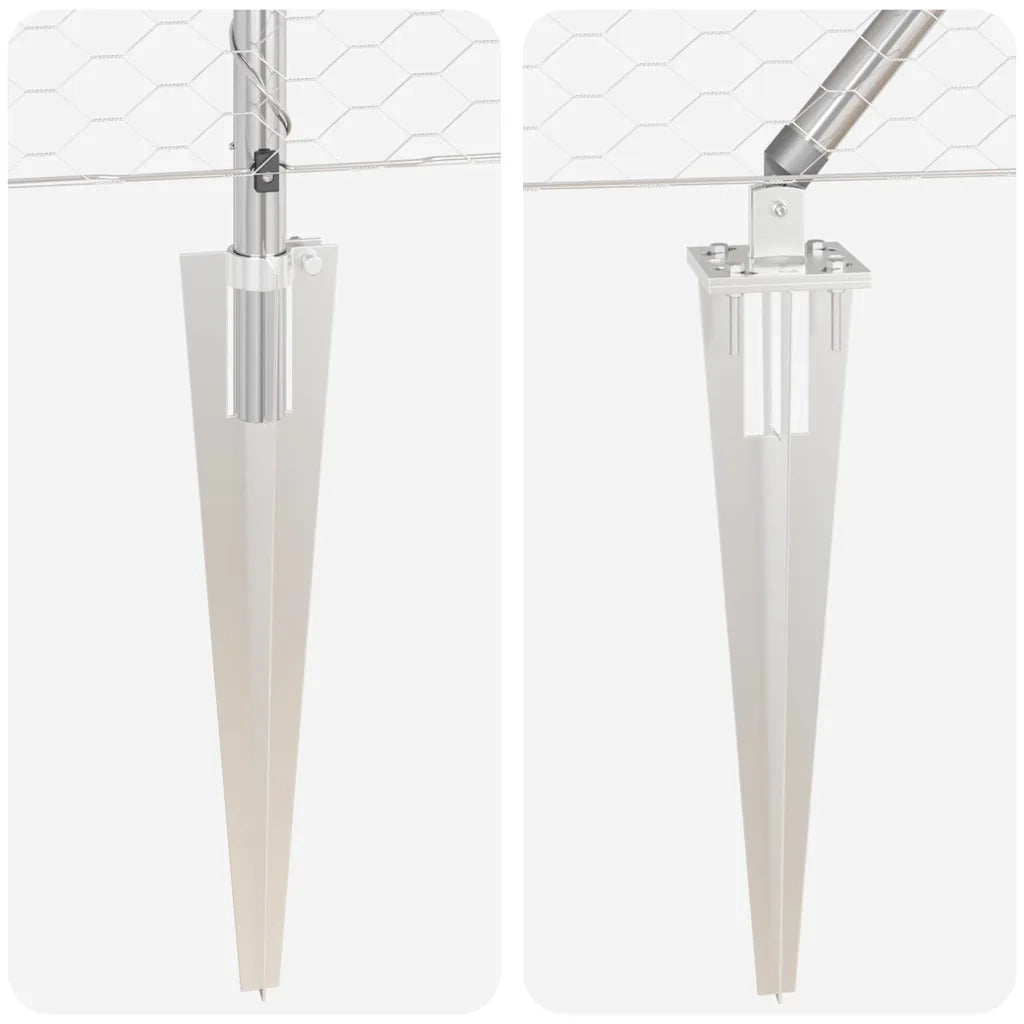 Palo della recinzione Argento 3353409
