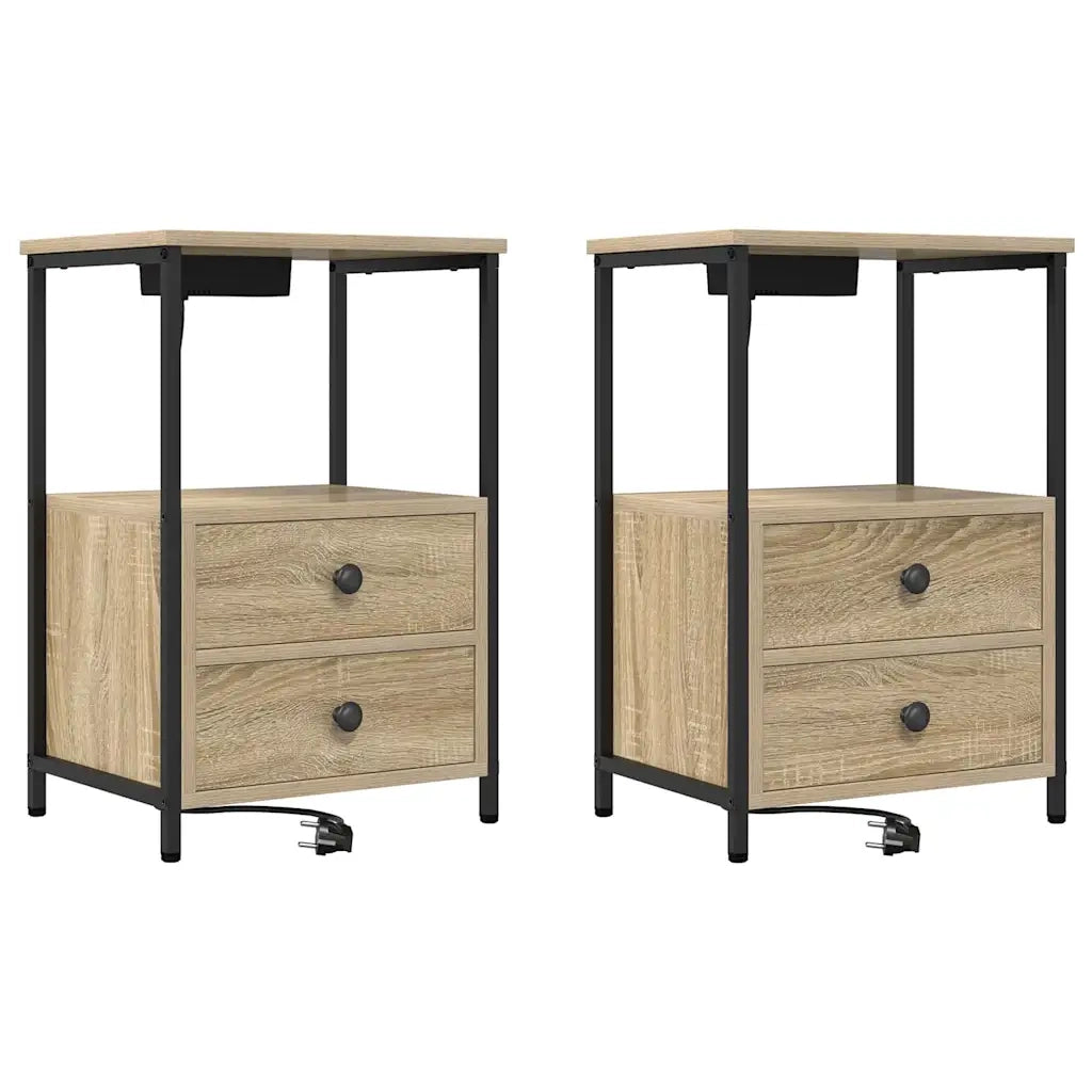 Armadio da Notte 2 pcs Rovere Sonoma 40 x 31 x 60 cm 859443