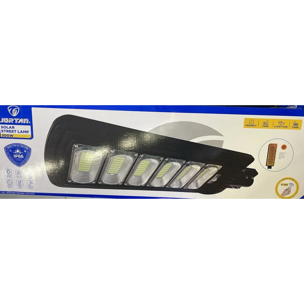 Trade Shop - Lampada Solare Stradale A Led Da 300w Con Sensore Di Movimento Telecomando Ip66 Cortili -