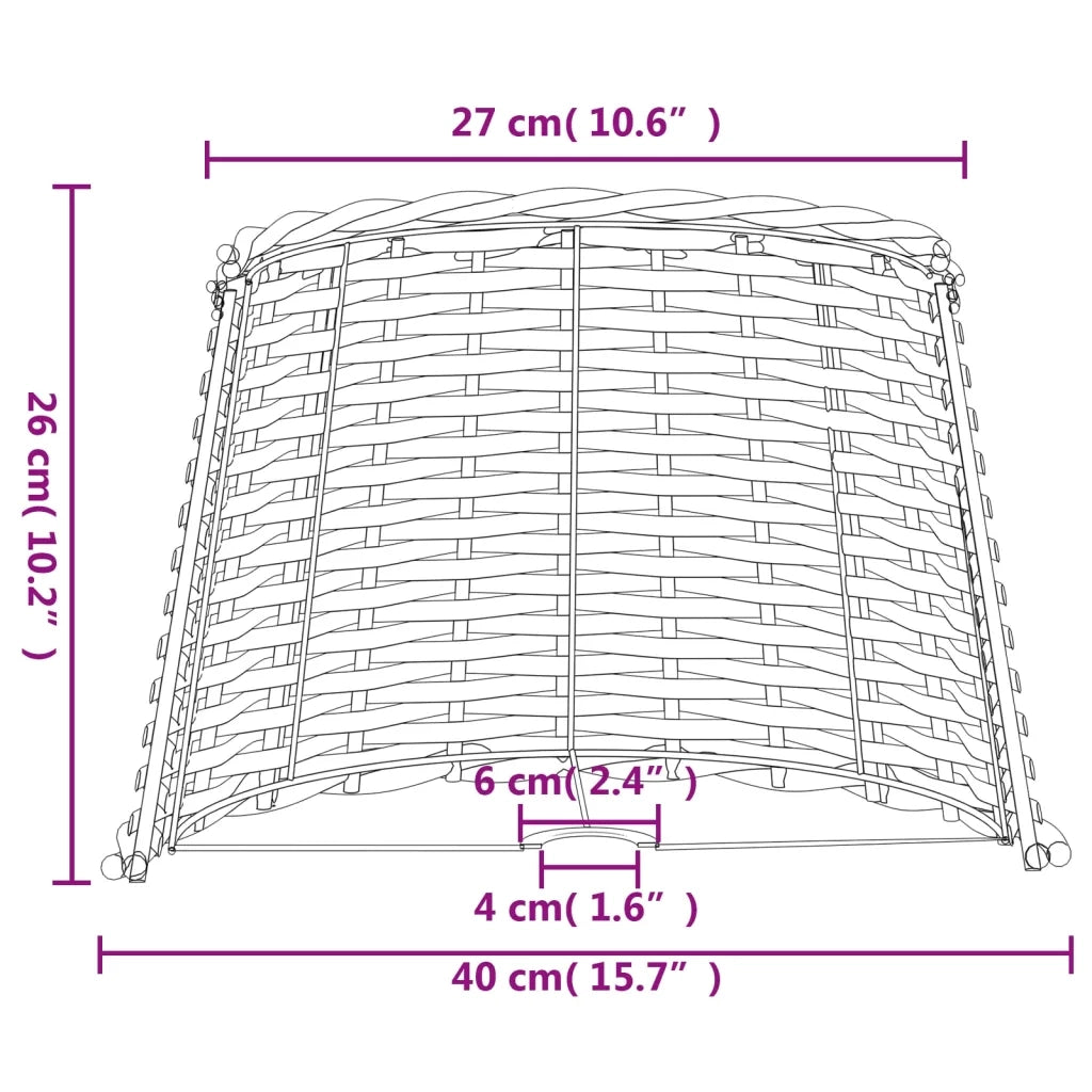 Paralume Bianco ?40x26 cm in Vimini CFW4353283