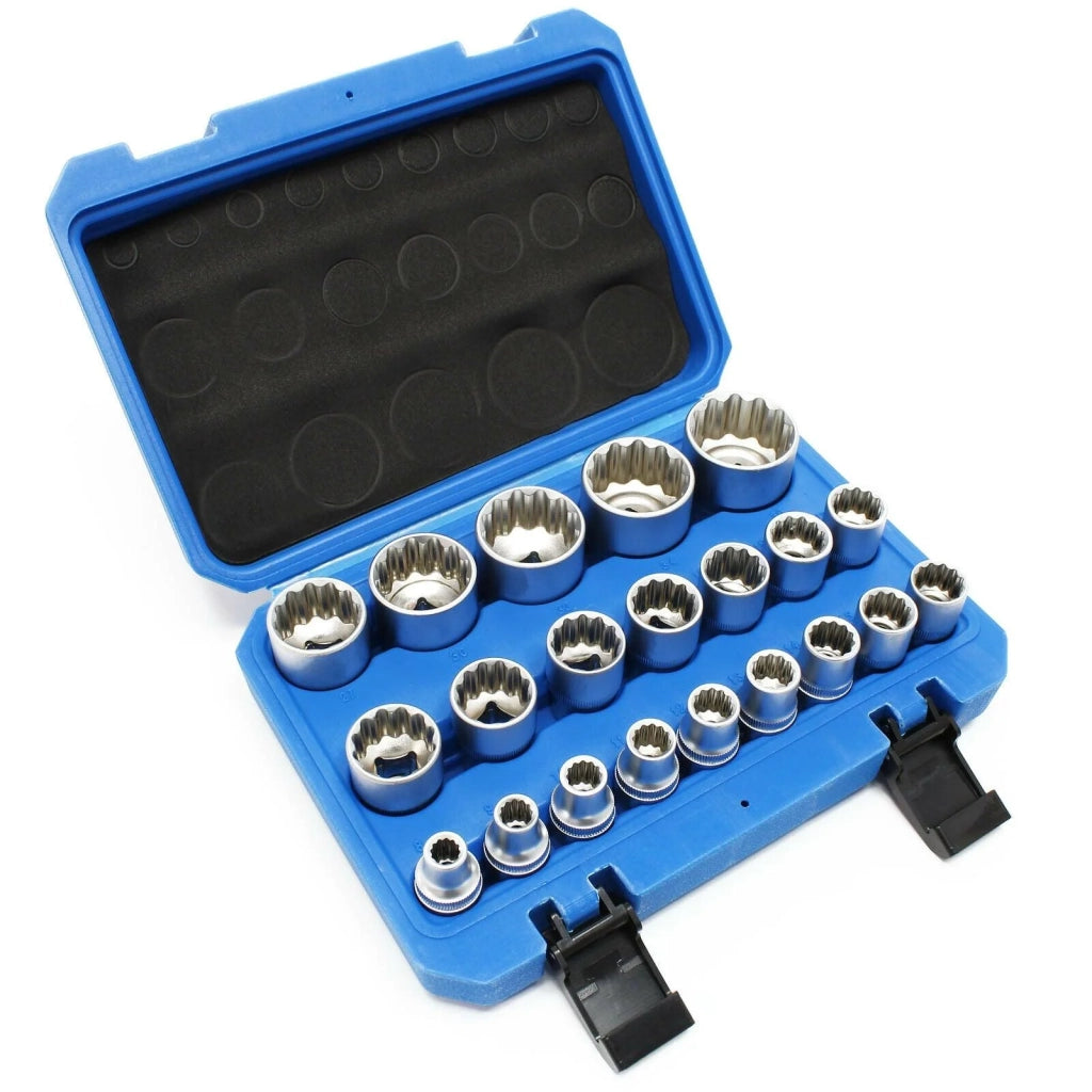 Set di bussole da 1/2" (12,7 mm) da 21 pezzi punte scanalate da 8-36 mm chiave inglese 16_0002259