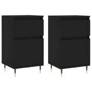Buffet credenza cassettiera armadio mobile contenitore organizer per cucina soggiorno salotti set da 2 40 x 35 x 70 cm legno ingegnerizzato nero 02_0036900