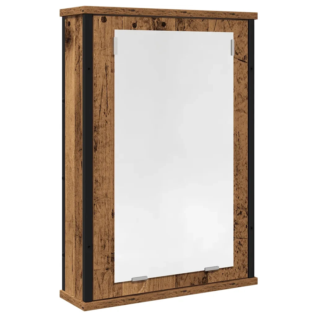 Mobile bagno con specchio-Armadietto a Specchio da Bagno-Mobile bagno con specchio-Armadietto a Specchio da Bagno Legno Antico 42x12x60 cm Truciolato