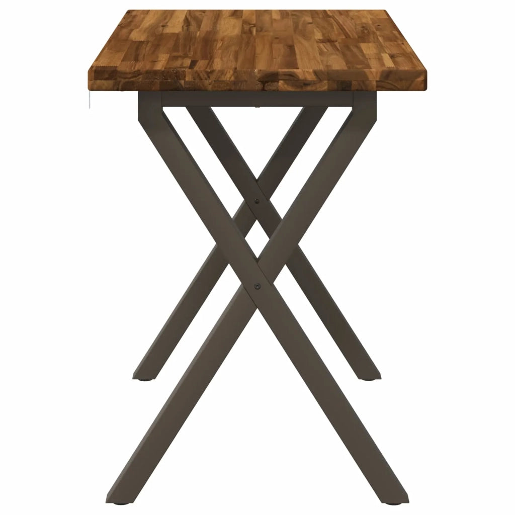 90 x 55 x 75 cm Legno di Acacia Massello Naturale e Caffè 938762