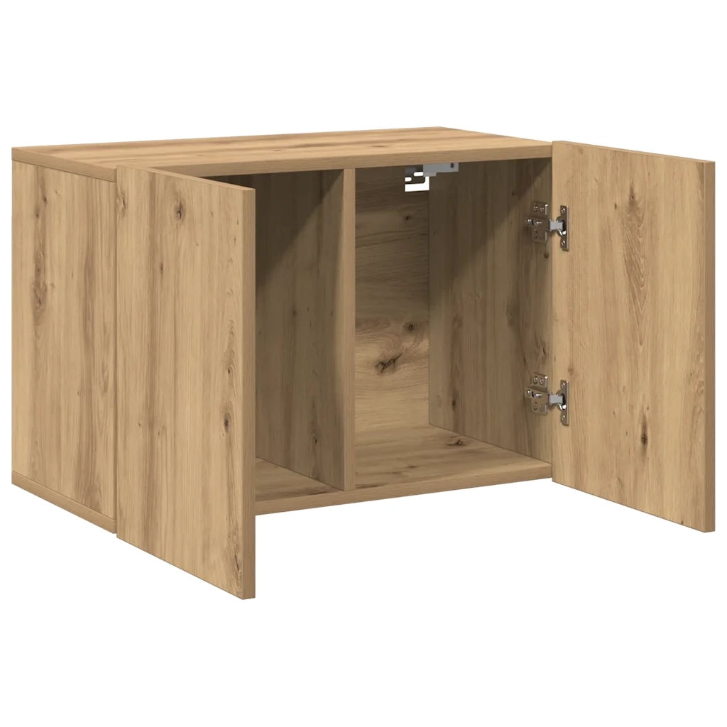 Mobile TV a Parete-Mobile TV a Muro Rovere Artigianale 60x30x41 cm