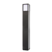 FACADO II ANGULAR Lampione da giardino lampada LED E27 IP65 palo luminoso moderno luce esterni sentiero viale 230V 65cm Grigio scuro diffusore opaco
