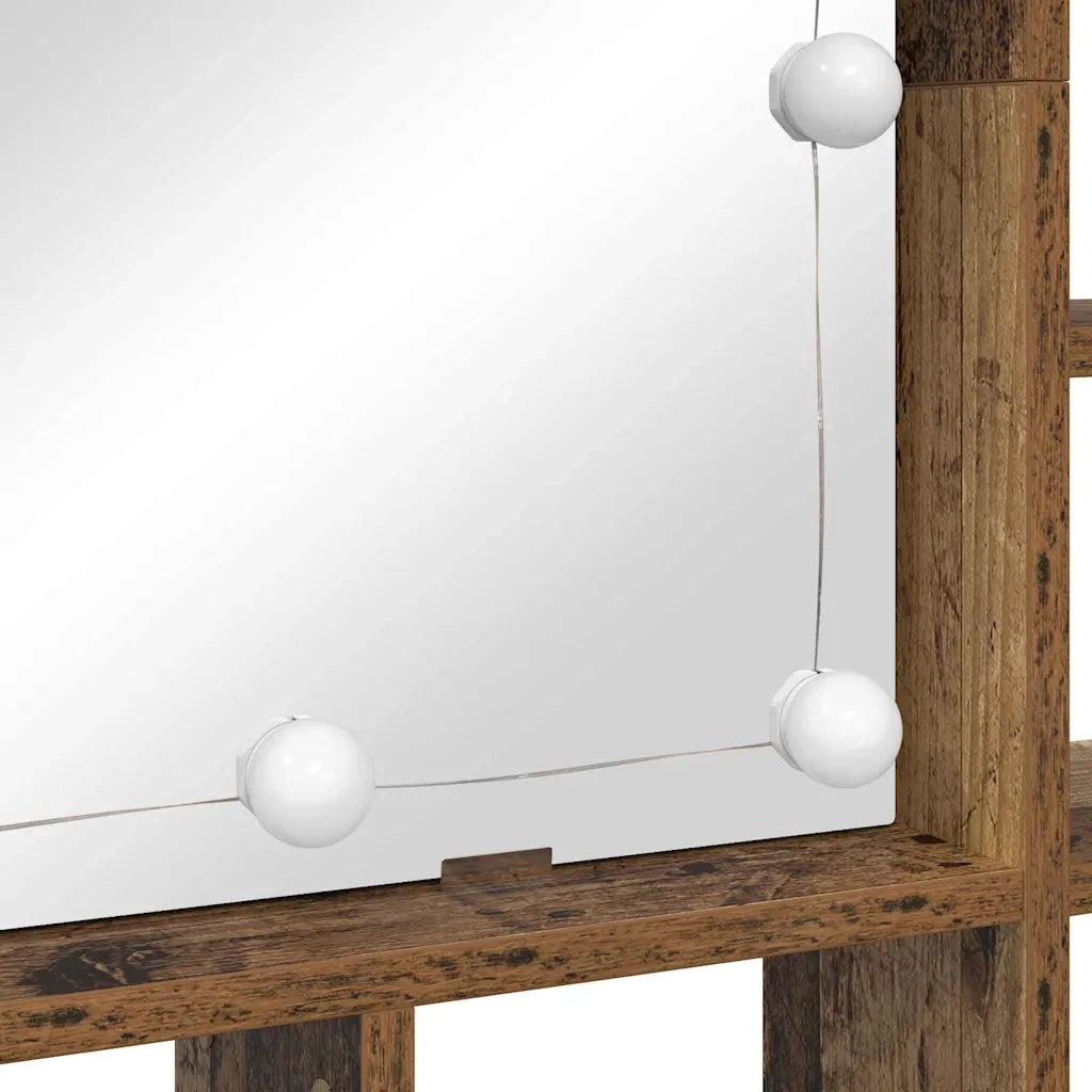 Mobiletto per specchio-Mensola con Specchio Legno vecchio 91 x 15 x 76,5 cm