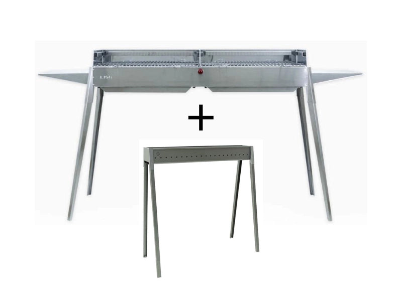 Barbecue a carbone Lisa Etna Maxi in acciaio inox