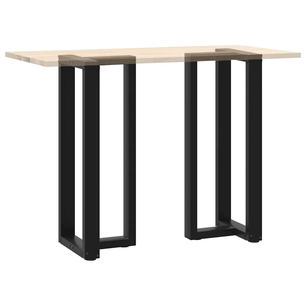 Gambe per tavolo da bar a forma di T 2 pz nere 40x35x(100-101) cm in acciaio 4013084