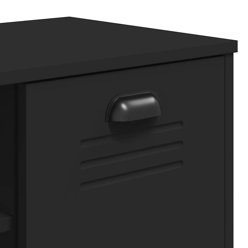 Panca Porta Scarpe | Scarpiera | Mobile per scarpe VIKEN Nera 106x35x45 cm Legno Multistrato