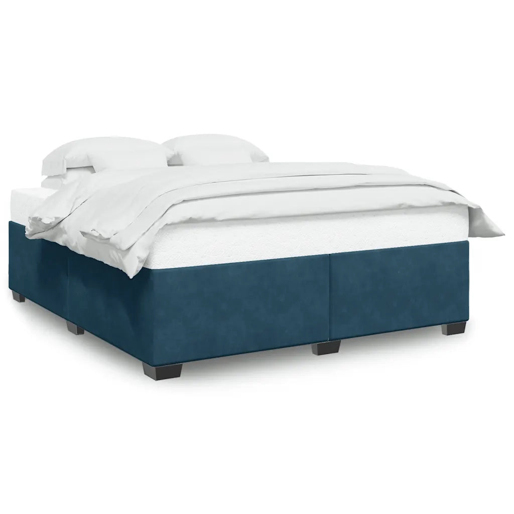 Letto matrimoniale | Letto per adulti | Giroletto Blu 180x200 cm in Velluto