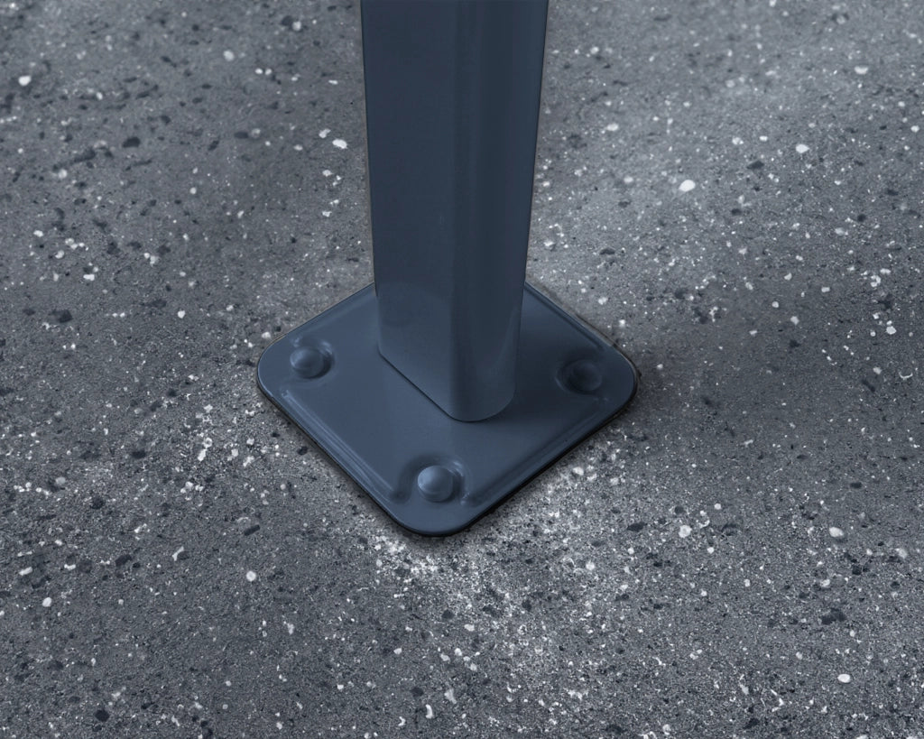 Pergola Addossata in Alluminio Capri 3X6.2 m Grigio