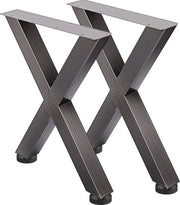 Supporti per tavolo in metallo - Supporti per tavolo industriali - Supporto per tavolo da pranzo - 2 pezzi - Carico massimo 1000kg - Supporti a X per tavolo