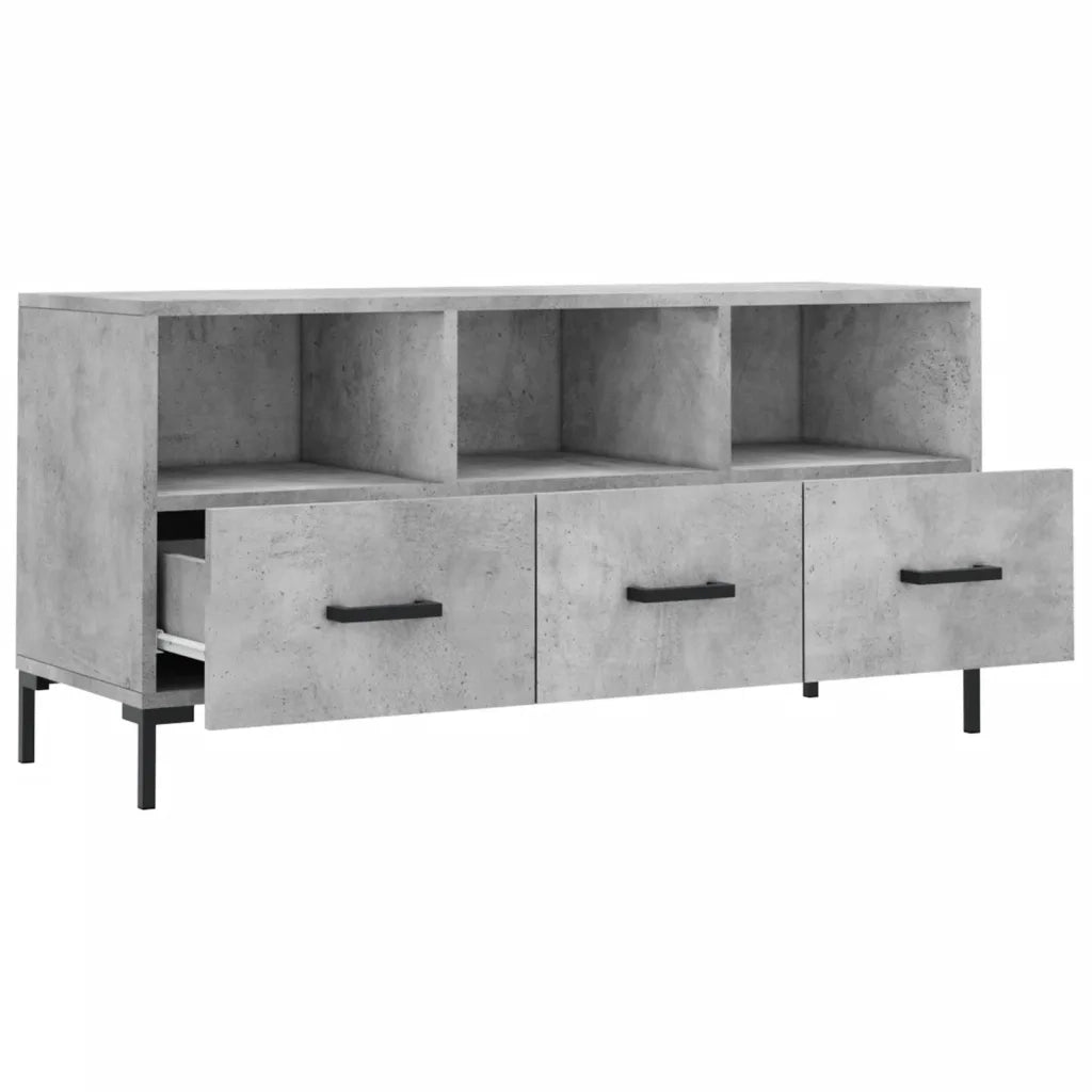 Mobile Porta TV Grigio Cemento 102x36x50 cm Legno Multistrato 829040