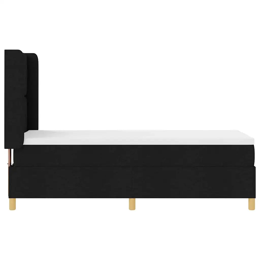 Letto a molle con strisce LED Nero 80 x 200 cm Tessuto 3343723