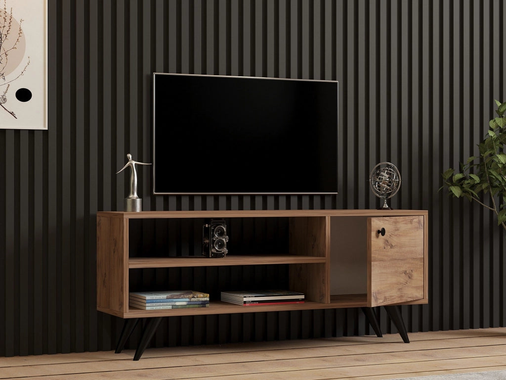 Porta TV in legno "Jena" - 120 x 29 x 50 cm - Pino Atlantico
