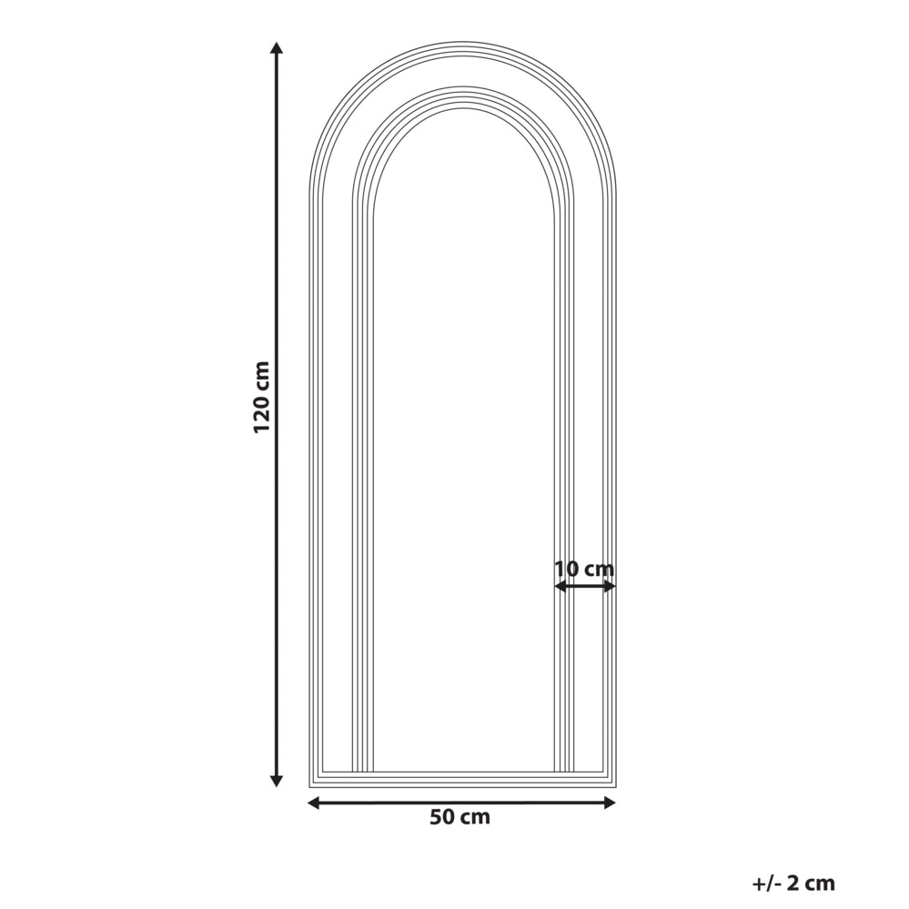 Specchio da parete ad arco in rattan naturale 120x50 cm soggiorno camera da letto