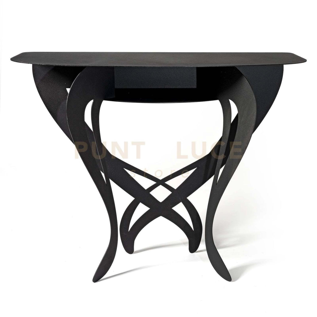 consolle elegante frida Nero in Ferro 110x35x85cmh