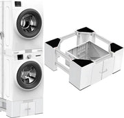 Elevatore per lavatrici con carrello regolabile 63-69 cm massimo 400 kg sottoscala per lavatrice e frigorifero standard per bagno e area lavanderia