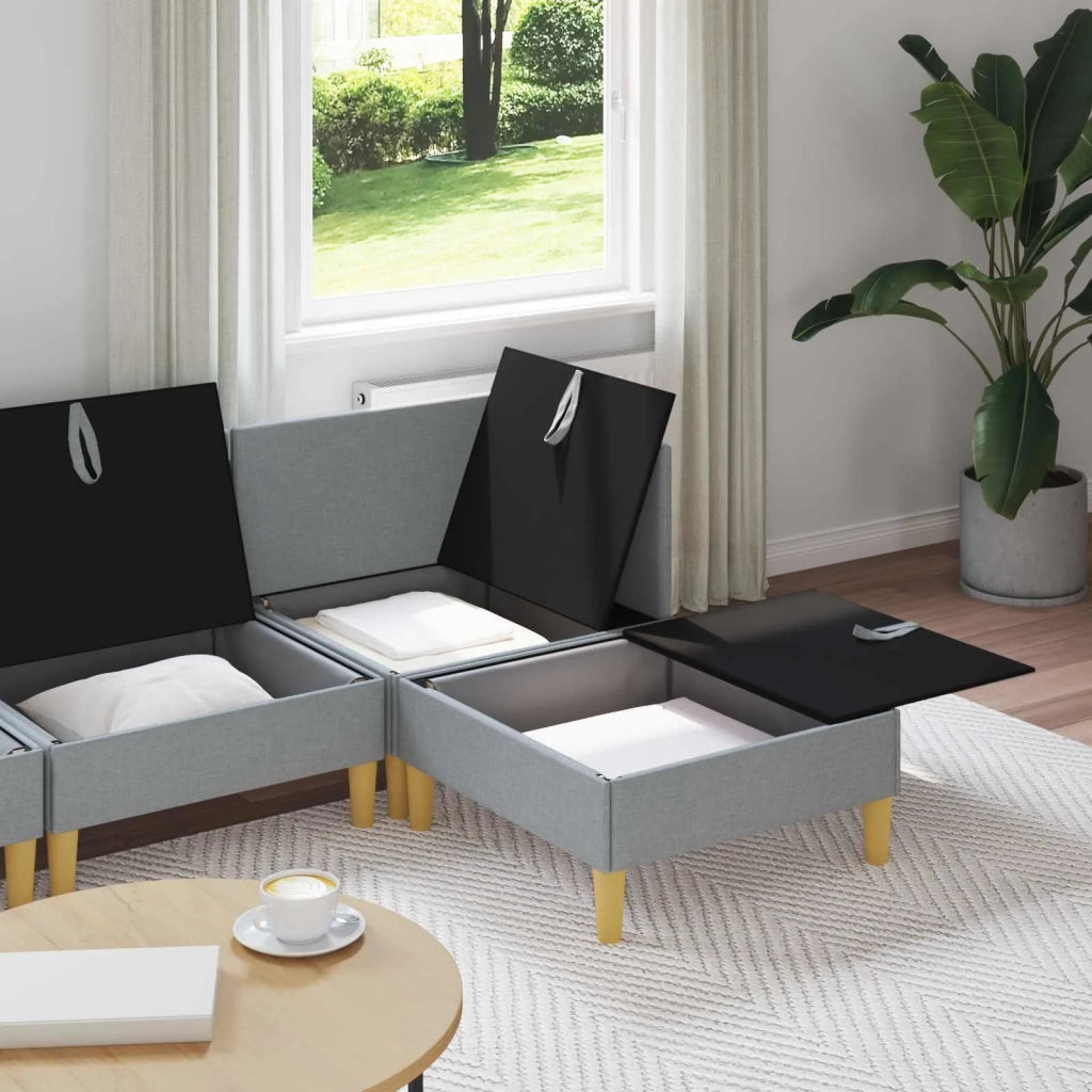 Set di divani modulari con spazio di archiviazione 4 pcs 3413675