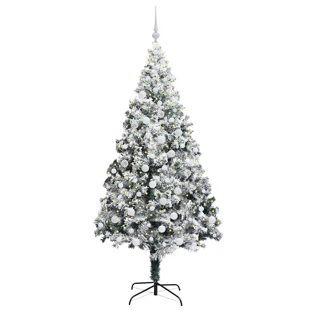 Albero di Natale | Decorazioni natalizie artificiale con 300 LED Bianco 180 cm