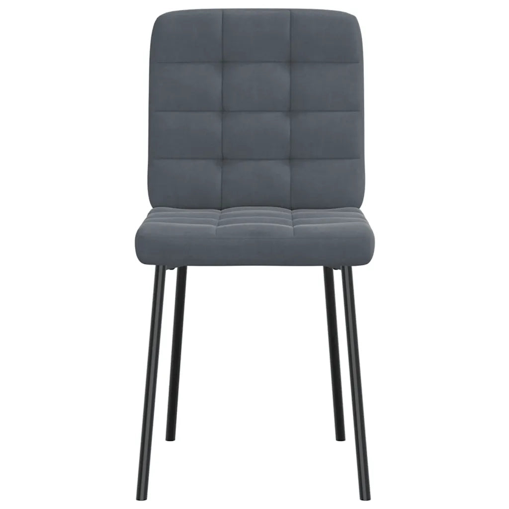 Sedie da Pranzo 6 pz Grigio Scuro in Velluto 3315451