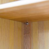 Armadio scaffale piccolo mobile tavolo 2 ante bambù bagno soggiorno multifunzione 92 cm 3213056