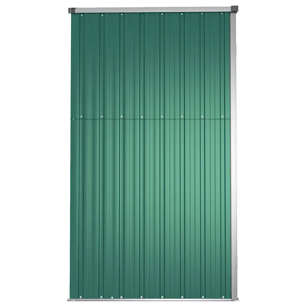 Capanno per Attrezzi-Casetta da Giardino Verde 225x89x161 cm in Acciaio Zincato