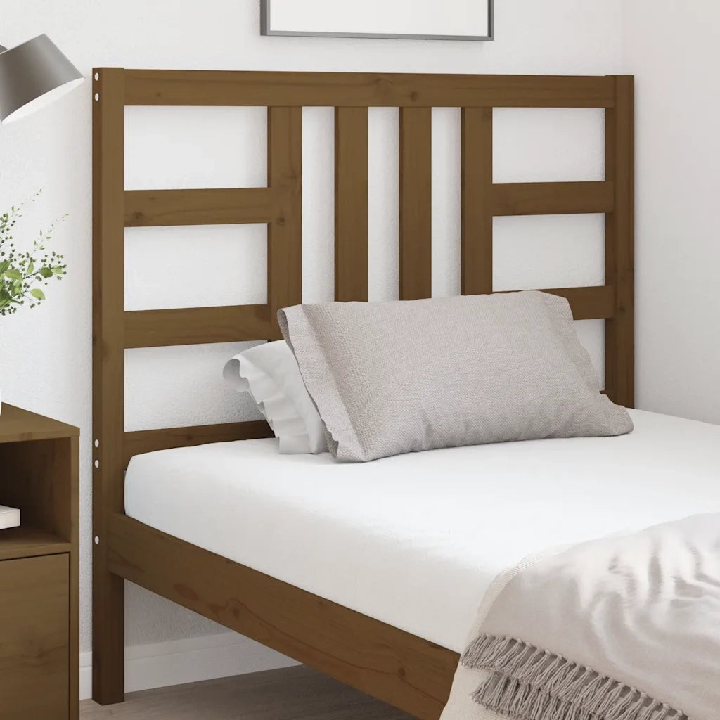 Testiera per Letto Ambra 106x4x100 cm in Legno Massello di Pino 817828