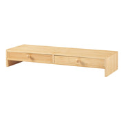 Rialzo per monitor in bambù con 2 cassetti 56 x 18 x 10 cm naturale 03_0010518