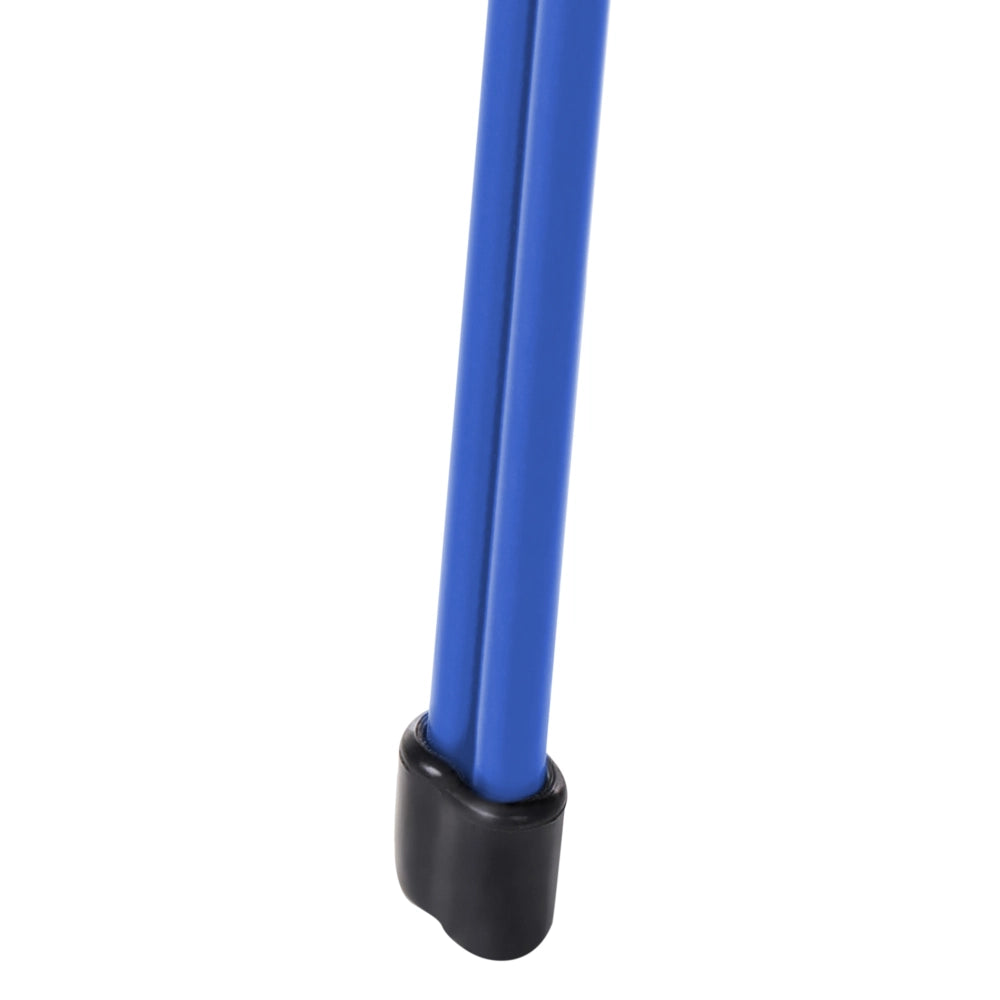Set di 2 sedie da giardino con telaio in acciaio blu impilabili da esterno per patio stile moderno
