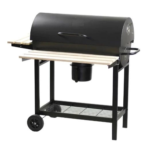 BARBECUE A CARBONE CON COPERCHIO GRIGLIA INOX 70X37 CM RIPIANI 108X72X101 GRINGO