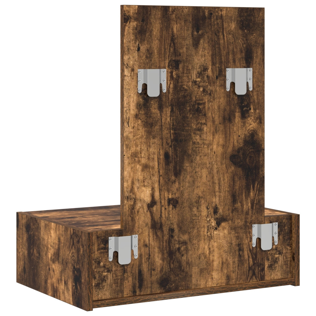 Toeletta a muro Rovere affumicato 60x40x70 cm